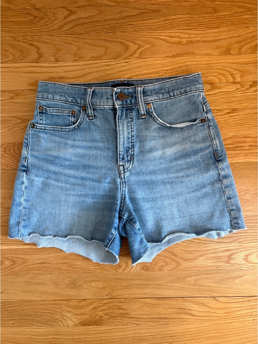 J. Crew Light Blue High-Rise Denim Cutoff Shorts
